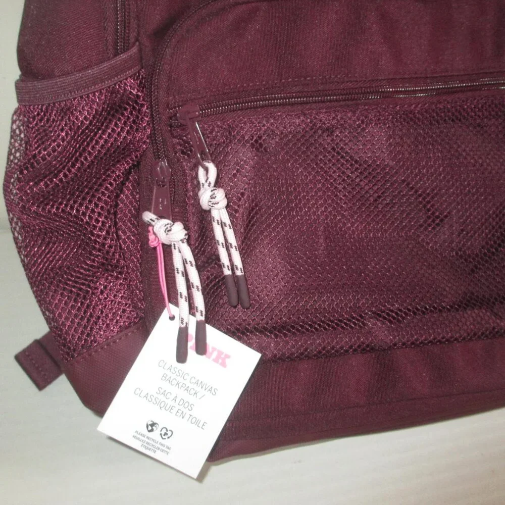 Victoria Secret Pink Classic Canvas Backpack NWT Wild Rose